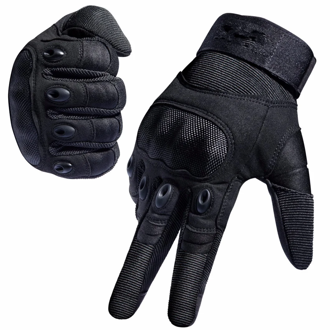Wholesale Multifunctional Adjustable Breathable Tactical Gloves Rubber Hard Knuckle Military Gloves