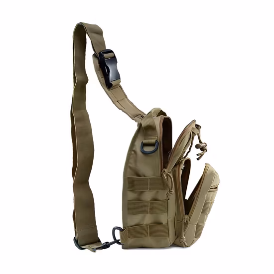 Borsa tattica in tessuto oxford impermeabile verde di medie dimensioni con grande capacità