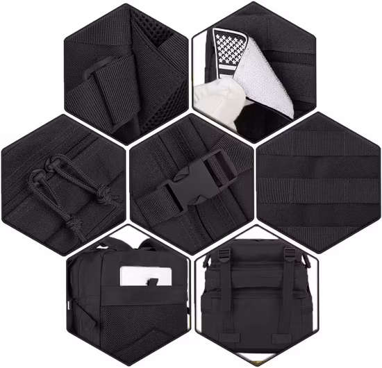Zaino tattico impermeabile 1000D Molle Trekking Pesca Caccia Arrampicata Zaino Borse da campeggio all'aperto